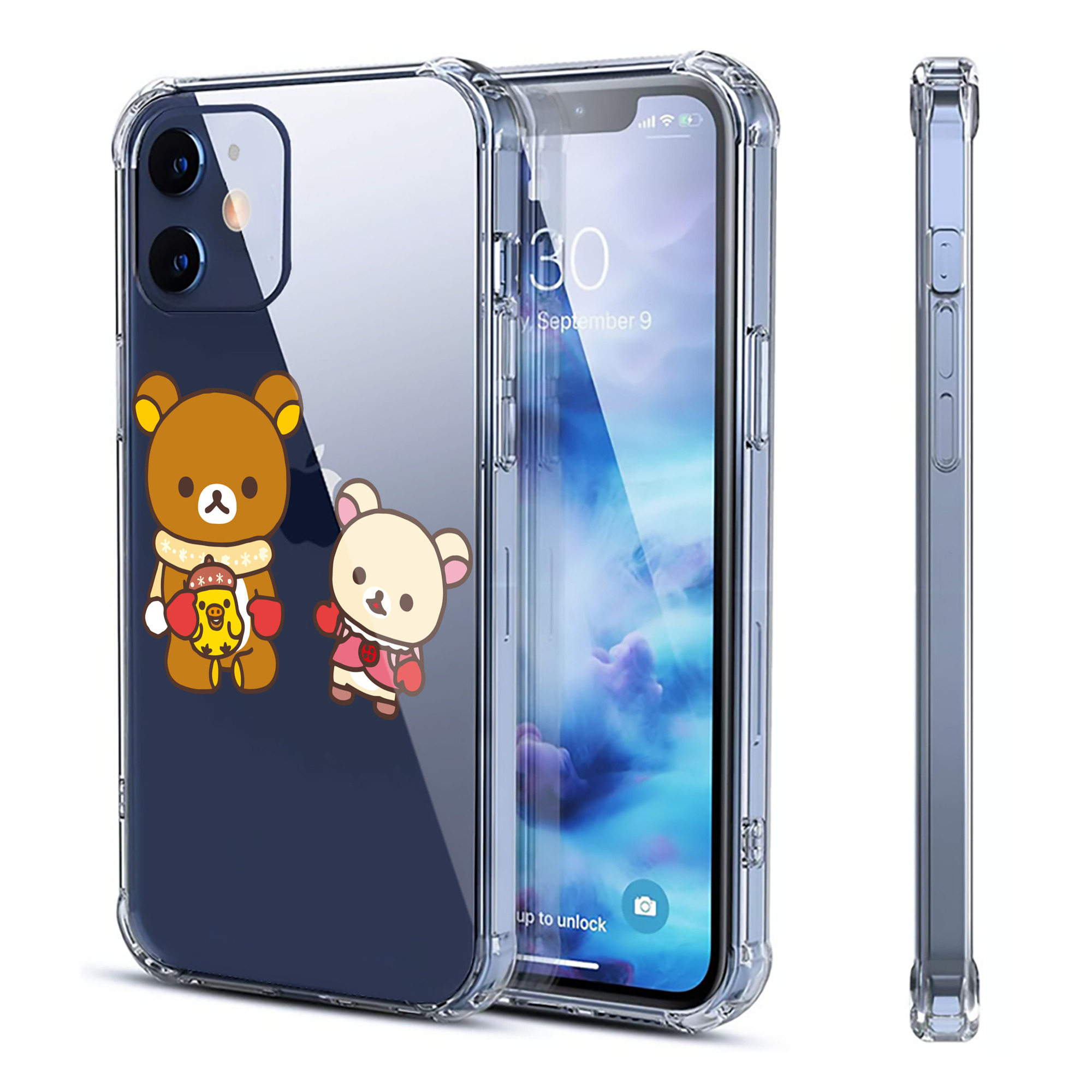 （画像用） リラックマ リラックマ キイロイトリ Rilakkuma Korilakkuma Kiiroitori 【iPhone 12シリーズ対応】透明スマホケース（クリアソフトケース）